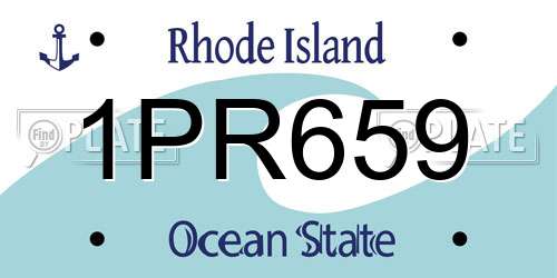 1PR659 Rhode Island License Plate