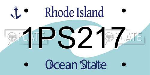 1PS217 Rhode Island License Plate