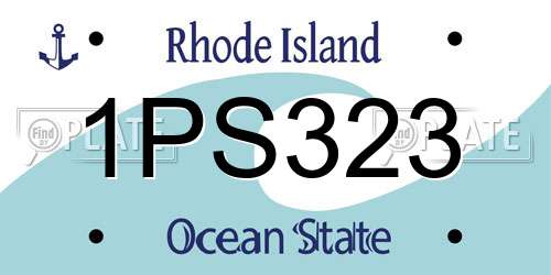 1PS323 Rhode Island License Plate