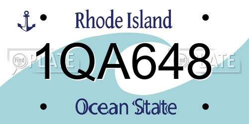 1QA648 Rhode Island License Plate