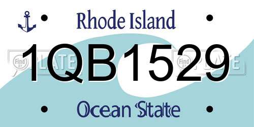 1QB1529 Rhode Island License Plate