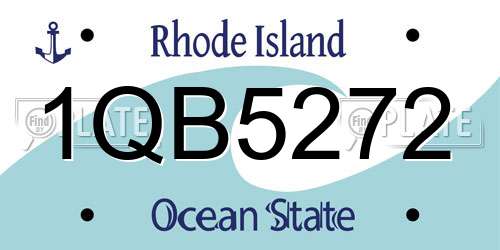 1QB5272 Rhode Island License Plate