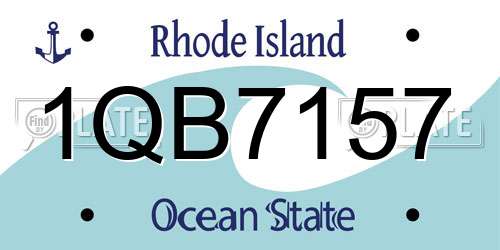 1QB7157 Rhode Island License Plate