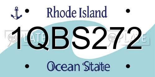 1QBS272 Rhode Island License Plate