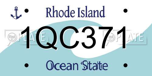 1QC371 Rhode Island License Plate