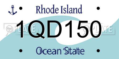 1QD150 Rhode Island License Plate