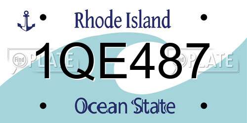 1QE487 Rhode Island License Plate