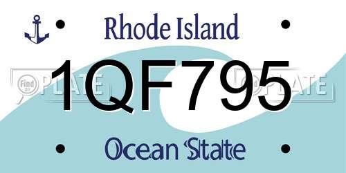 1QF795 Rhode Island License Plate