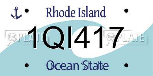1QI417 Rhode Island License Plate
