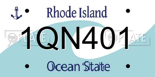 1QN401 Rhode Island License Plate