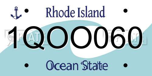 1QOO060 Rhode Island License Plate