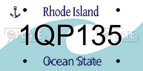 1QP135 Rhode Island License Plate