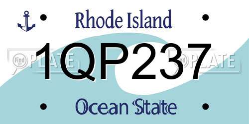 1QP237 Rhode Island License Plate
