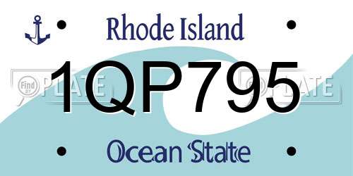 1QP795 Rhode Island License Plate