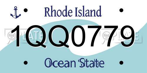 1QQ0779 Rhode Island License Plate
