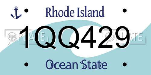 1QQ429 Rhode Island License Plate