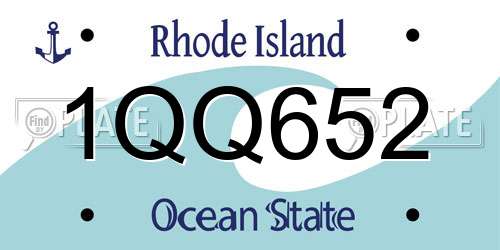 1QQ652 Rhode Island License Plate