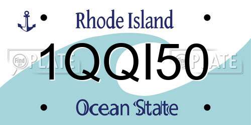 1QQI50 Rhode Island License Plate