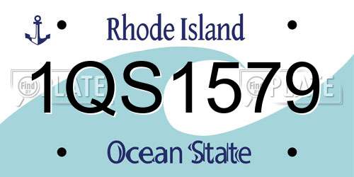 1QS1579 Rhode Island License Plate
