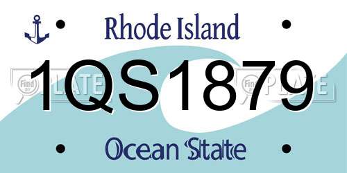1QS1879 Rhode Island License Plate