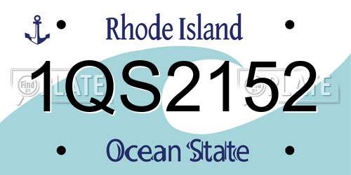 1QS2152 Rhode Island License Plate