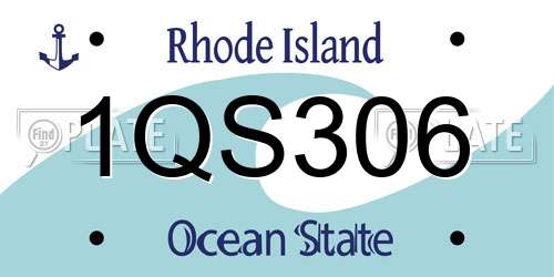 1QS306 Rhode Island License Plate