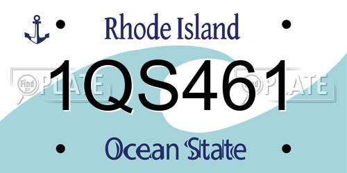 1QS461 Rhode Island License Plate