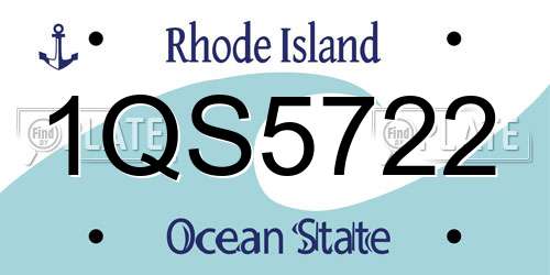 1QS5722 Rhode Island License Plate