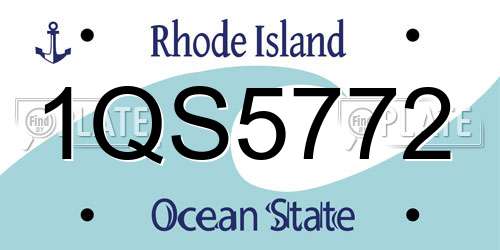 1QS5772 Rhode Island License Plate