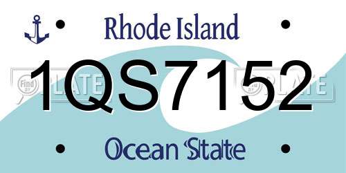 1QS7152 Rhode Island License Plate