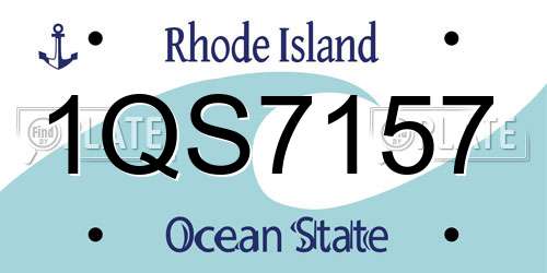 1QS7157 Rhode Island License Plate