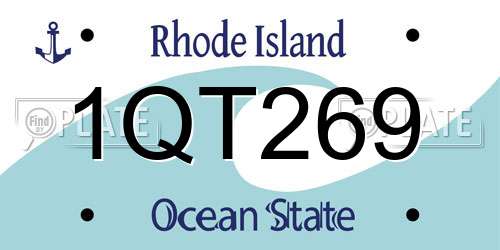 1QT269 Rhode Island License Plate
