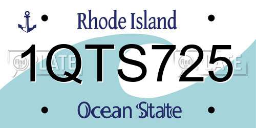 1QTS725 Rhode Island License Plate