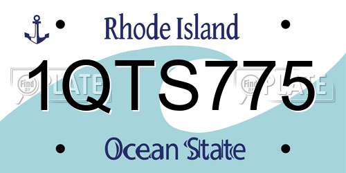 1QTS775 Rhode Island License Plate