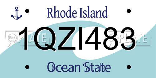1QZI483 Rhode Island License Plate