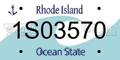 1S03570 Rhode Island License Plate
