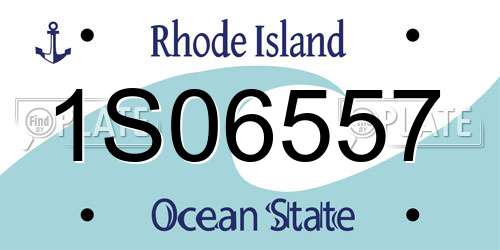 1S06557 Rhode Island License Plate