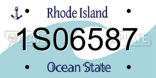 1S06587 Rhode Island License Plate