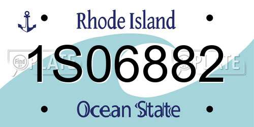 1S06882 Rhode Island License Plate