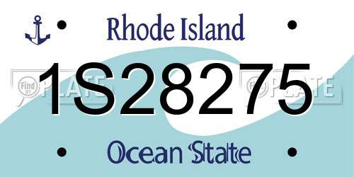 1S28275 Rhode Island License Plate