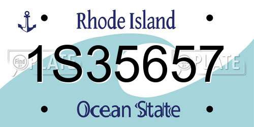 1S35657 Rhode Island License Plate