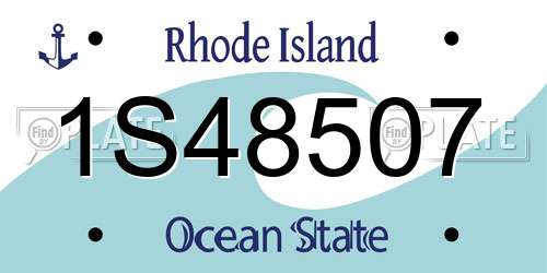 1S48507 Rhode Island License Plate