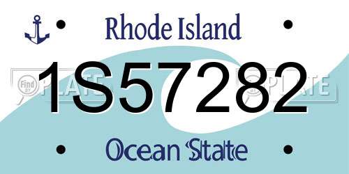 1S57282 Rhode Island License Plate