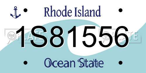 1S81556 Rhode Island License Plate