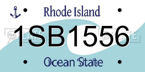 1SB1556 Rhode Island License Plate