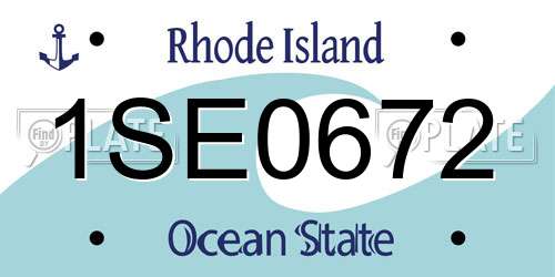 1SE0672 Rhode Island License Plate