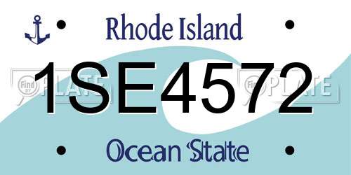 1SE4572 Rhode Island License Plate