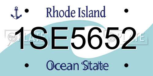 1SE5652 Rhode Island License Plate