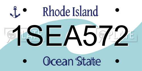 1SEA572 Rhode Island License Plate