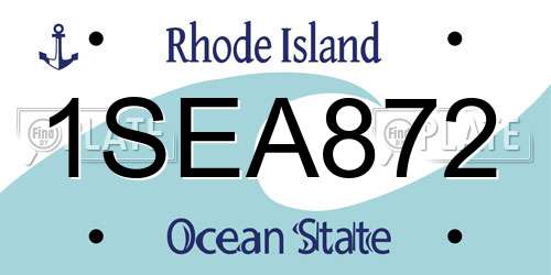 1SEA872 Rhode Island License Plate
